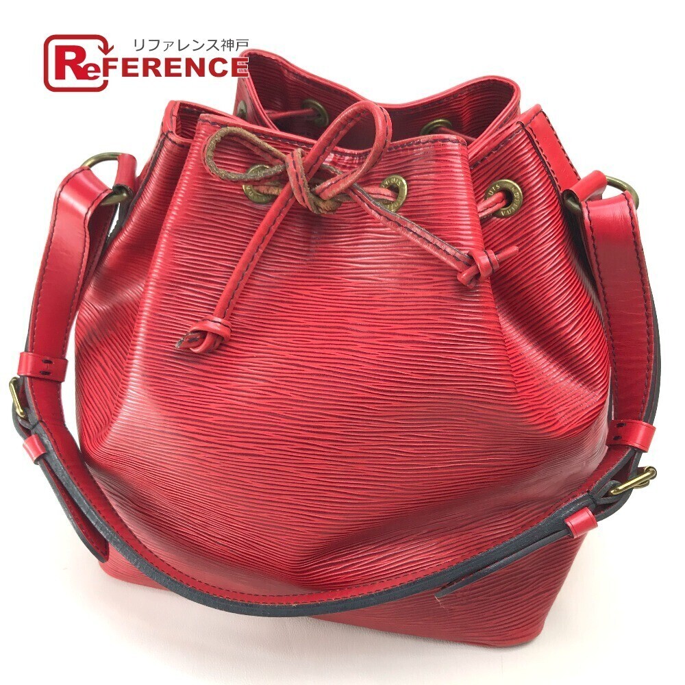 LOUIS VUITTON Epi One Shoulder Hobo Bag Leather Castilian Red